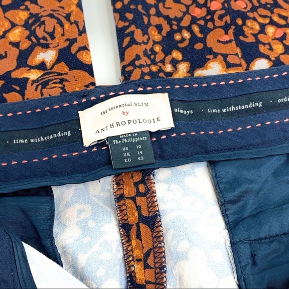 Anthro Essential Slim Pants in 70s Floral - Picture 7 of 8